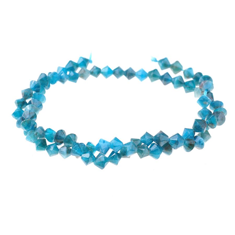 Blue Apatite Dia Cut Xilion 6mm Bicone - 15-16"