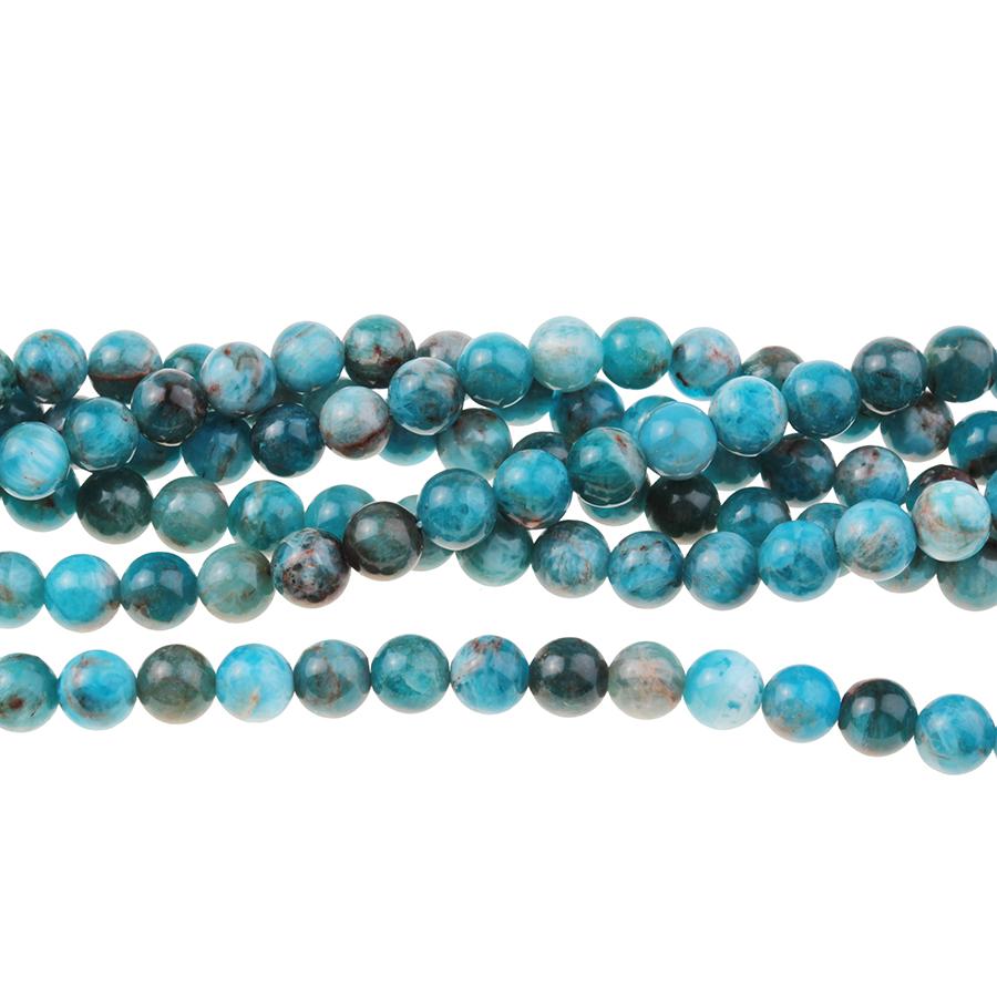 Blue Apatite 6mm Round 8-Inch