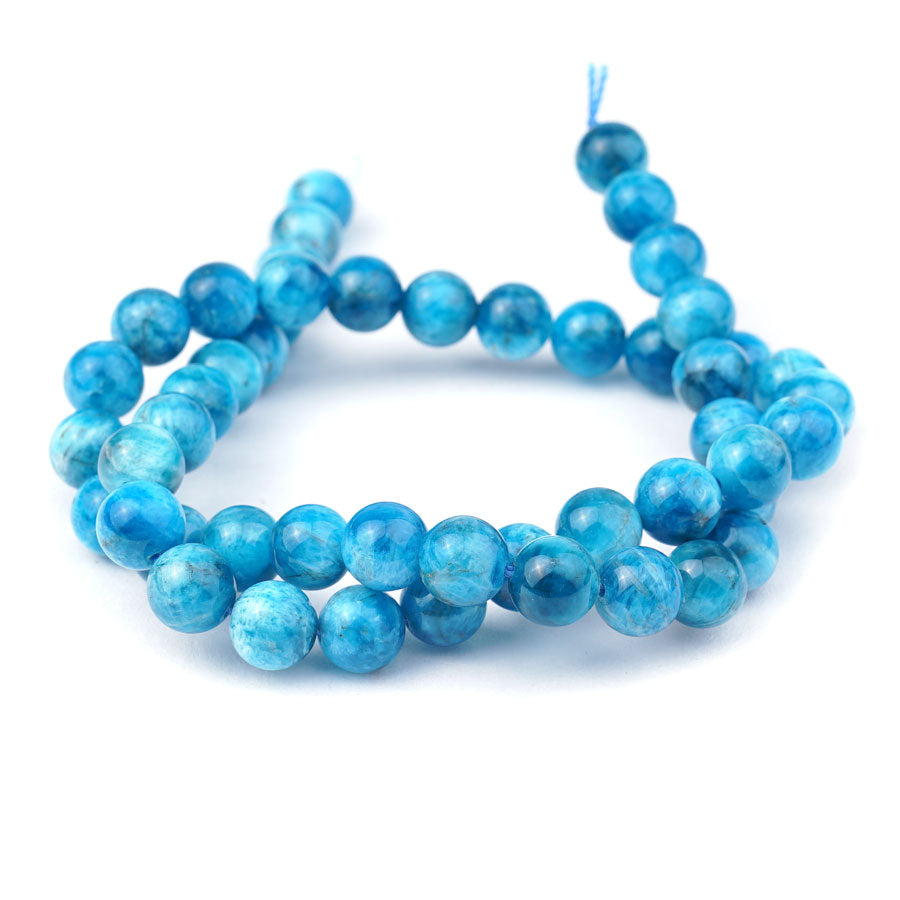 8mm Blue Apatite Natural Round - 15-16 Inch - Goody Beads