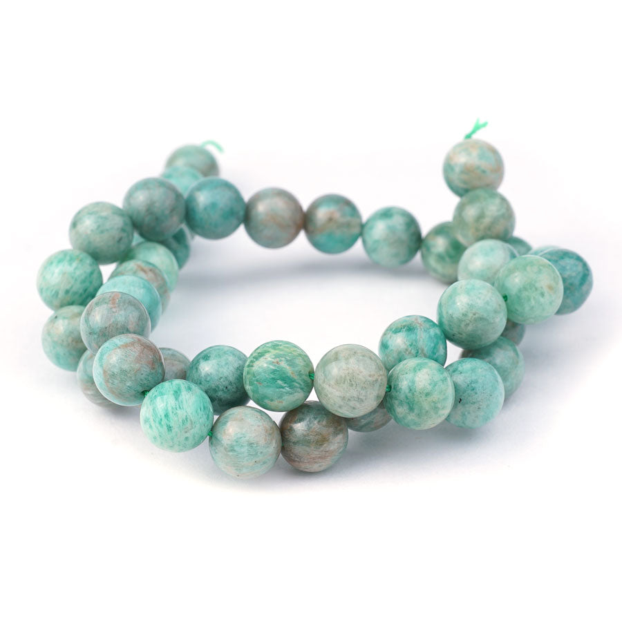 10mm Multi Brazilian Amazonite Natural Round - 15-16 Inch - Goody Beads