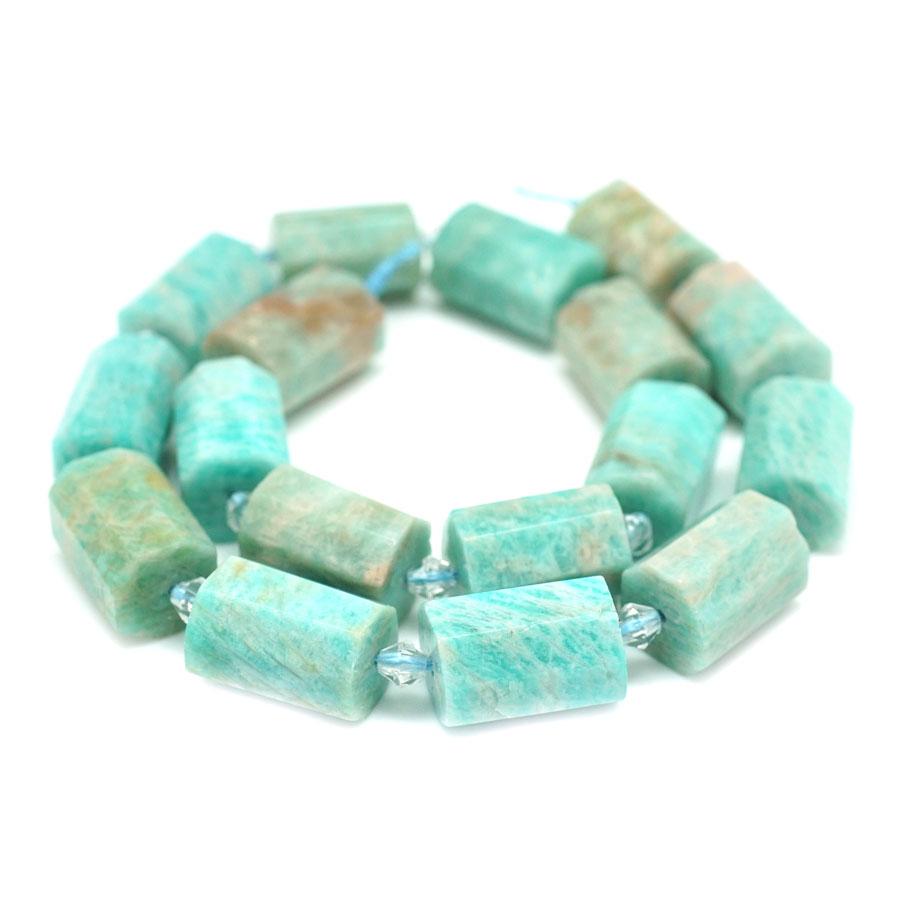 Brazilian Amazonite Faceted 13x18mm Tube - 15-16 Inch