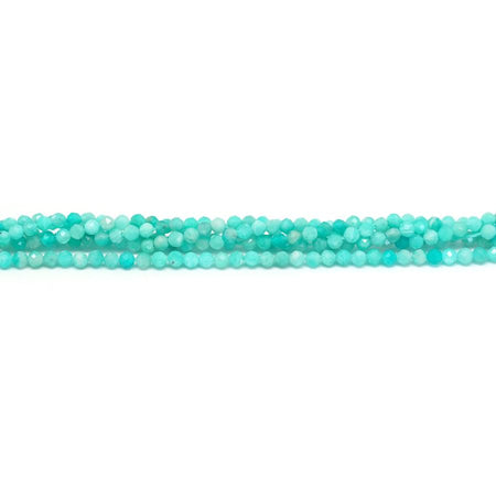 Brazilian Amazonite Faceted 2mm Round - 15-16 Inch