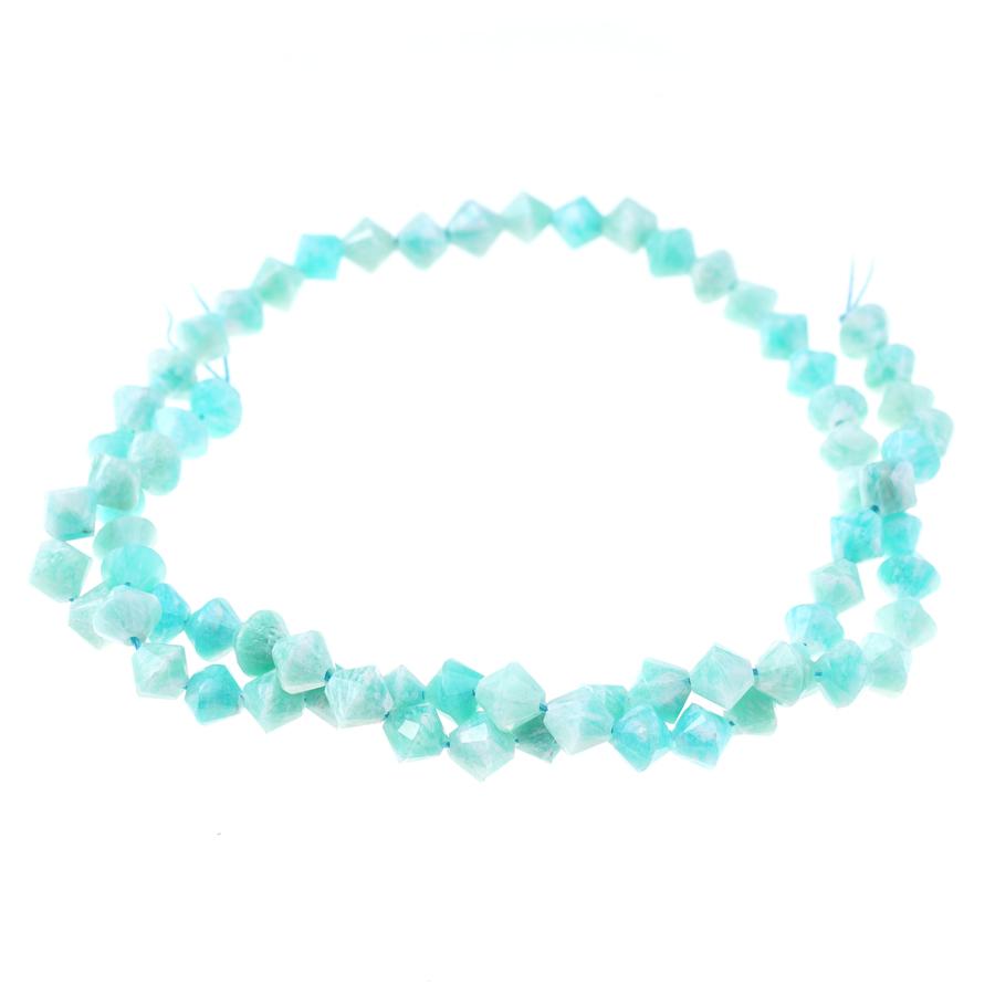 Brazilian Amazonite Dia Cut Xilion 6mm Bicone - 15-16"