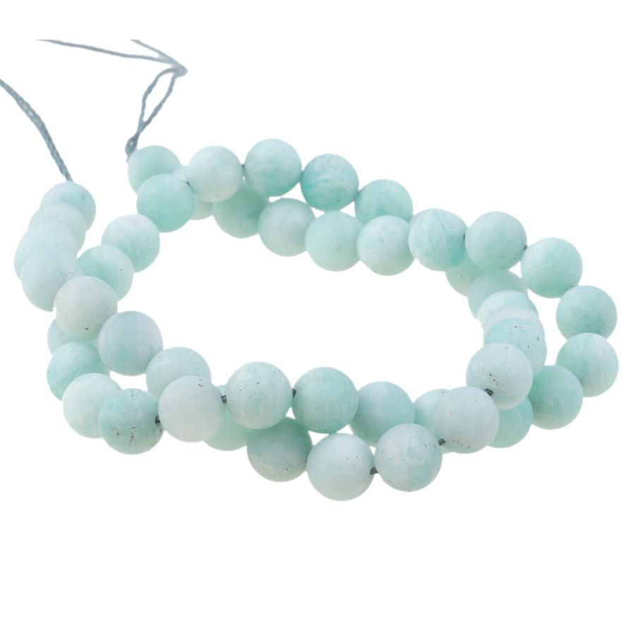 MATTE Brazilian Amazonite AAA Grade 8mm Round 15-16 Inch