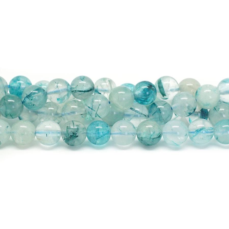 Blue Rutilated Quartz 8mm Round - 15-16 Inch