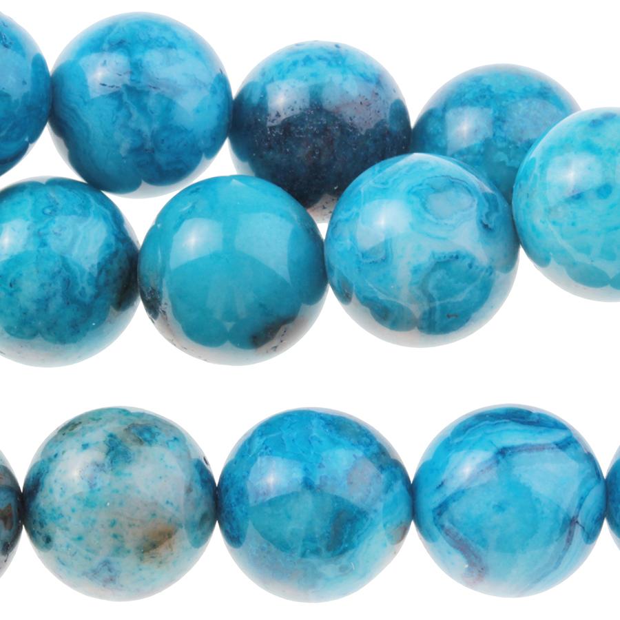 Blue Crazy Lace Agate 10mm Round 8-Inch - Goody Beads