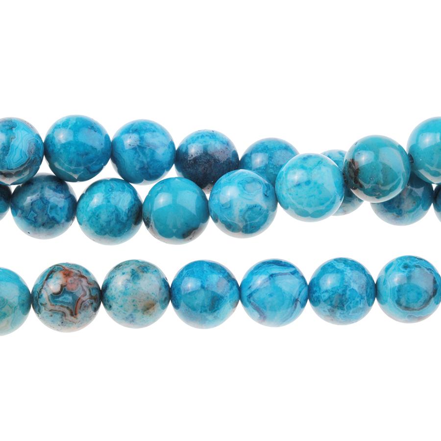 Blue Crazy Lace Agate 10mm Round 8-Inch - Goody Beads