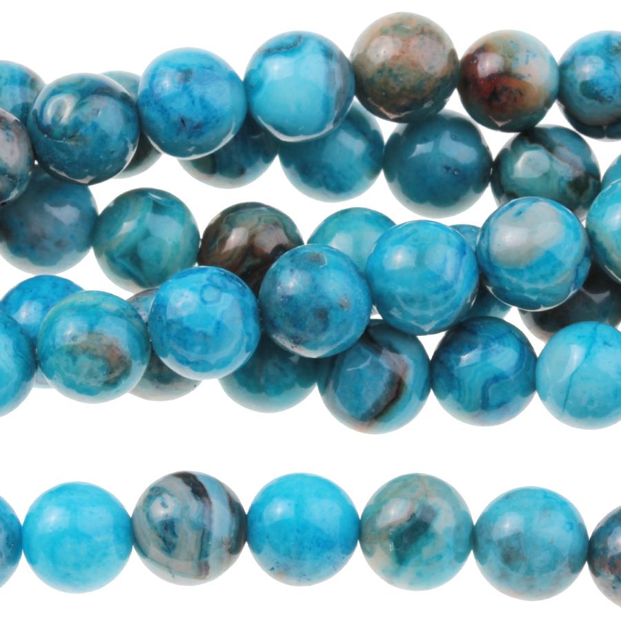 Blue Crazy Lace Agate 6mm Round 8-Inch - Goody Beads