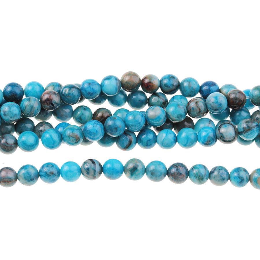 Blue Crazy Lace Agate 6mm Round 8-Inch - Goody Beads