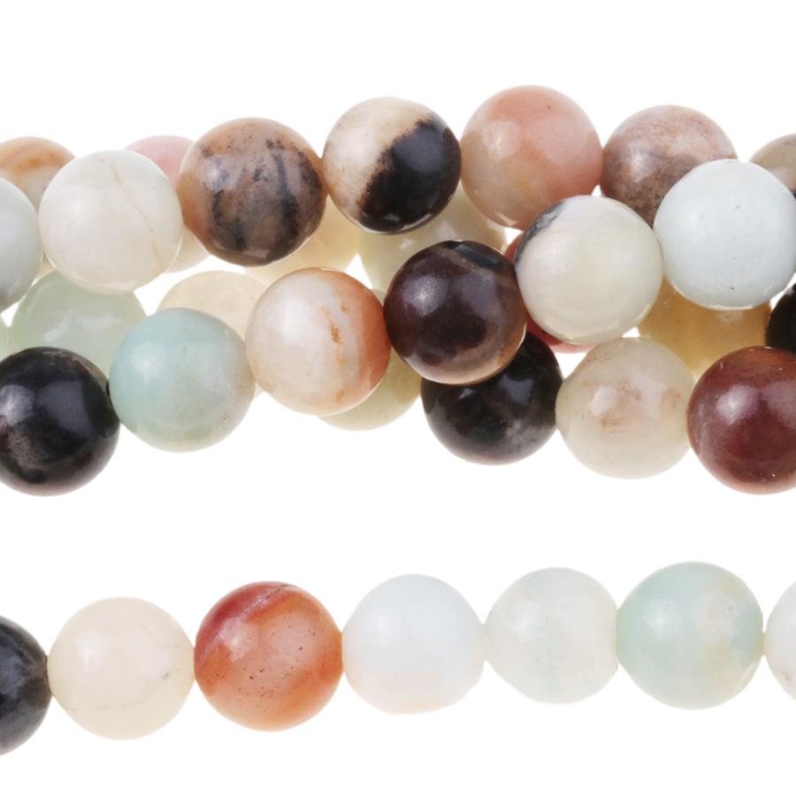 Black-Gold Amazonite 6mm Round 8-Inch - Goody Beads