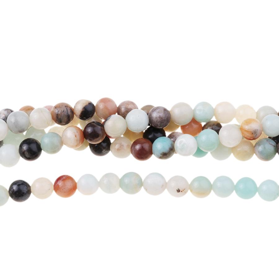 Black-Gold Amazonite 6mm Round 8-Inch - Goody Beads