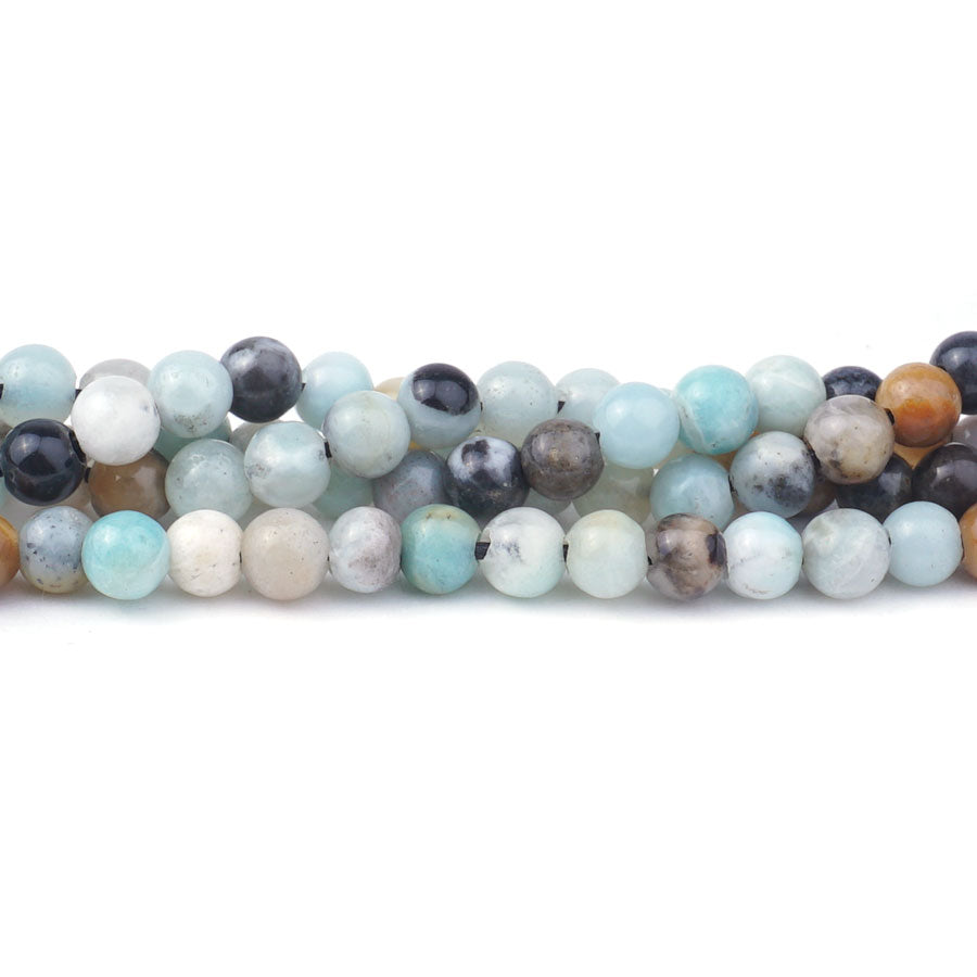 Black Gold Amazonite Dyed 6mm Round - Large Hole Beads - Goody Beads