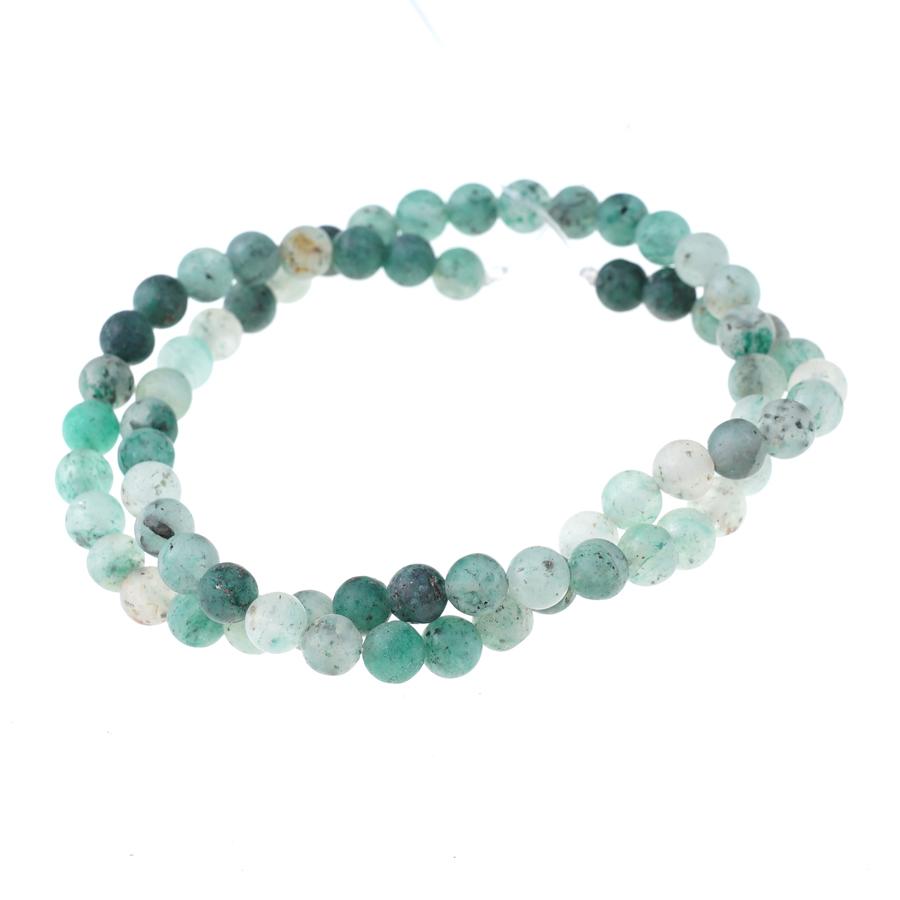 Blue Green Quartz 6mm Round Matte Strand 15-16"