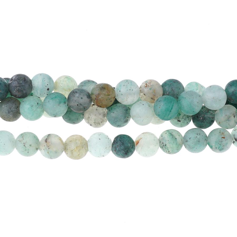 Blue Green Quartz 6mm Round Matte Strand 15-16"