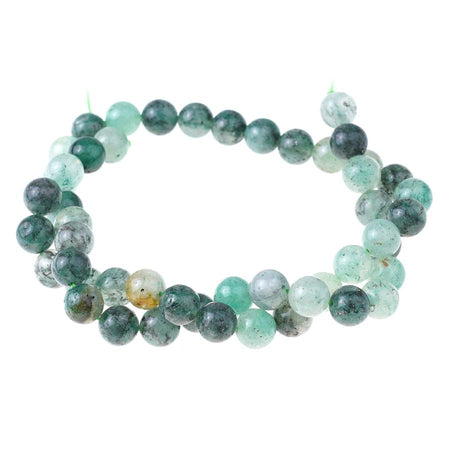 Blue Green Quartz 8mm Round Strand 15-16"