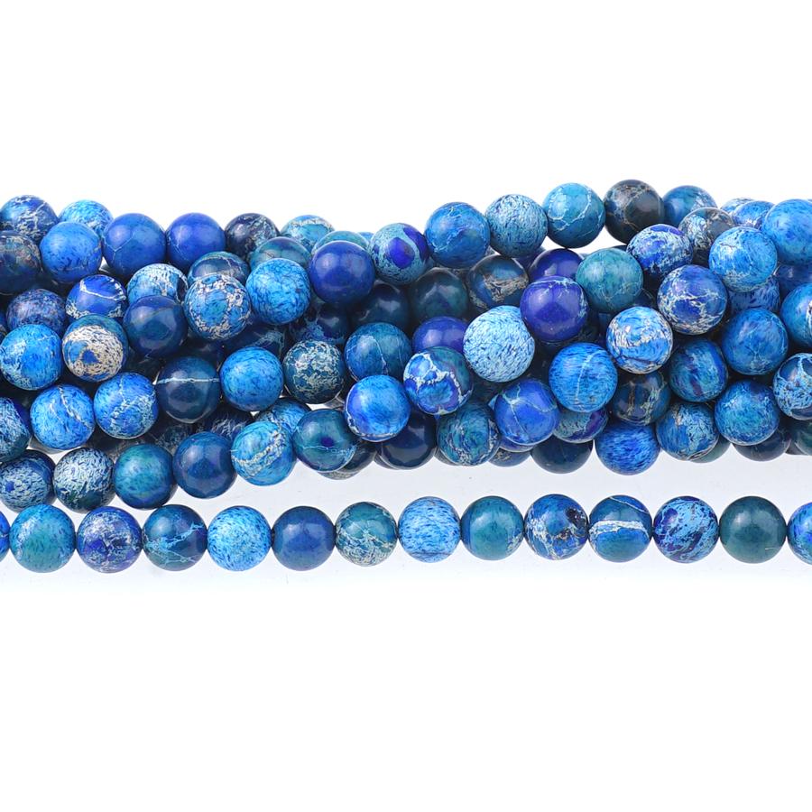 Blue Impression Jasper 4mm Round