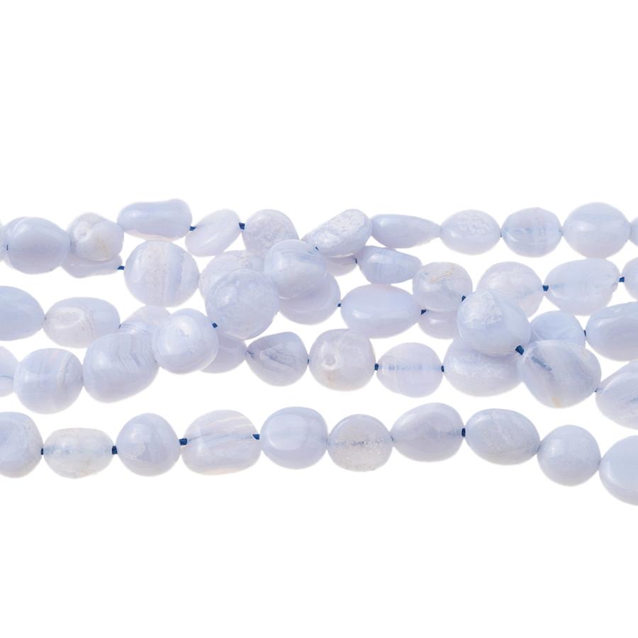 Blue Lace Agate 8x10mm Pebble 15-16 Inch