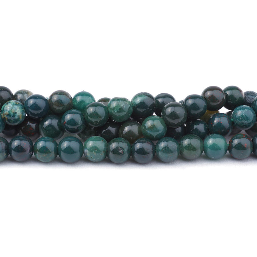 Bloodstone 6mm Round - Large Hole Beads - Goody Beads