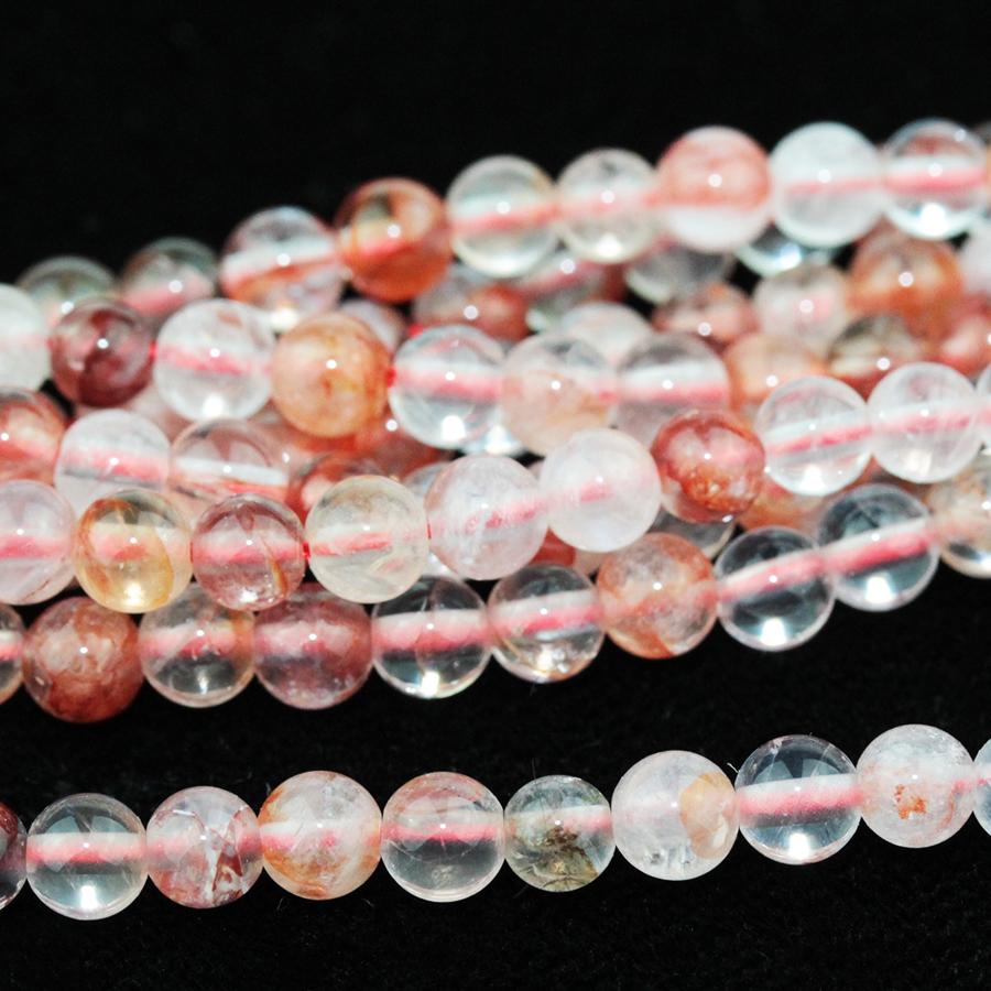 Blood Quartz 4mm Round 15-16 Inch