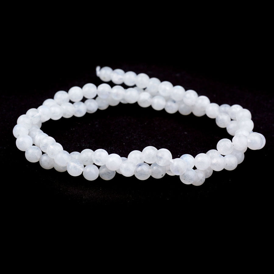 4mm Blue Moonstone Round - 15-16 Inch - Goody Beads