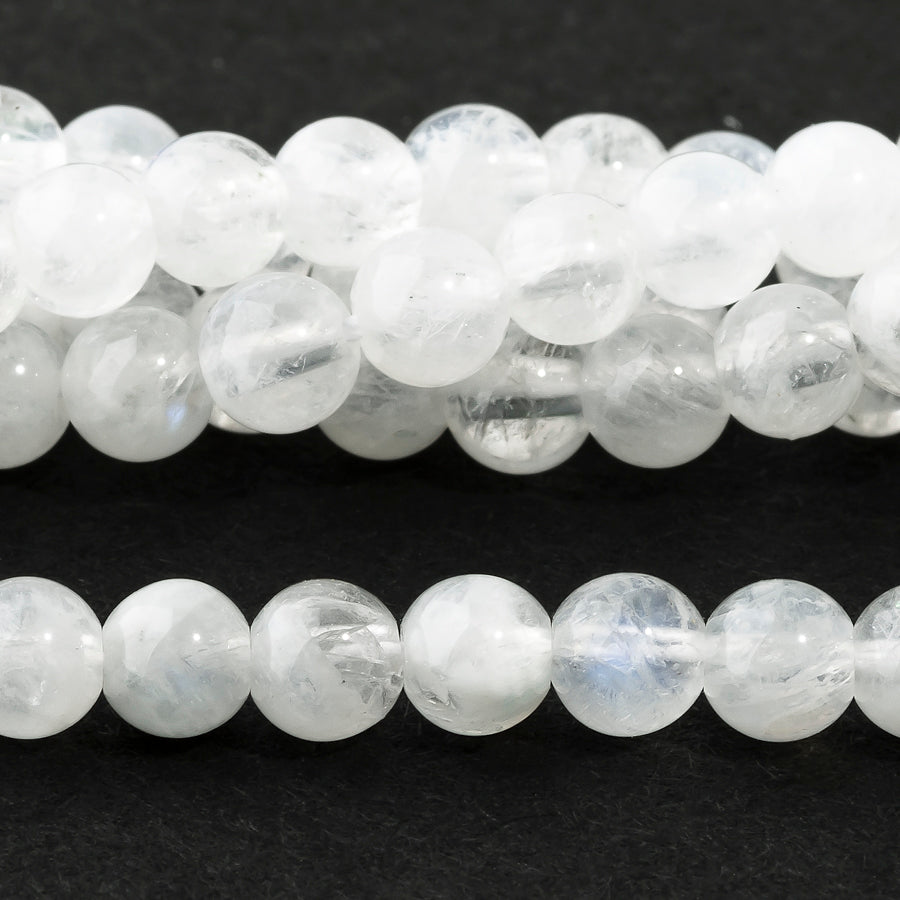 Blue Moonstone 4mm Round AA Grade - 15-16 Inch