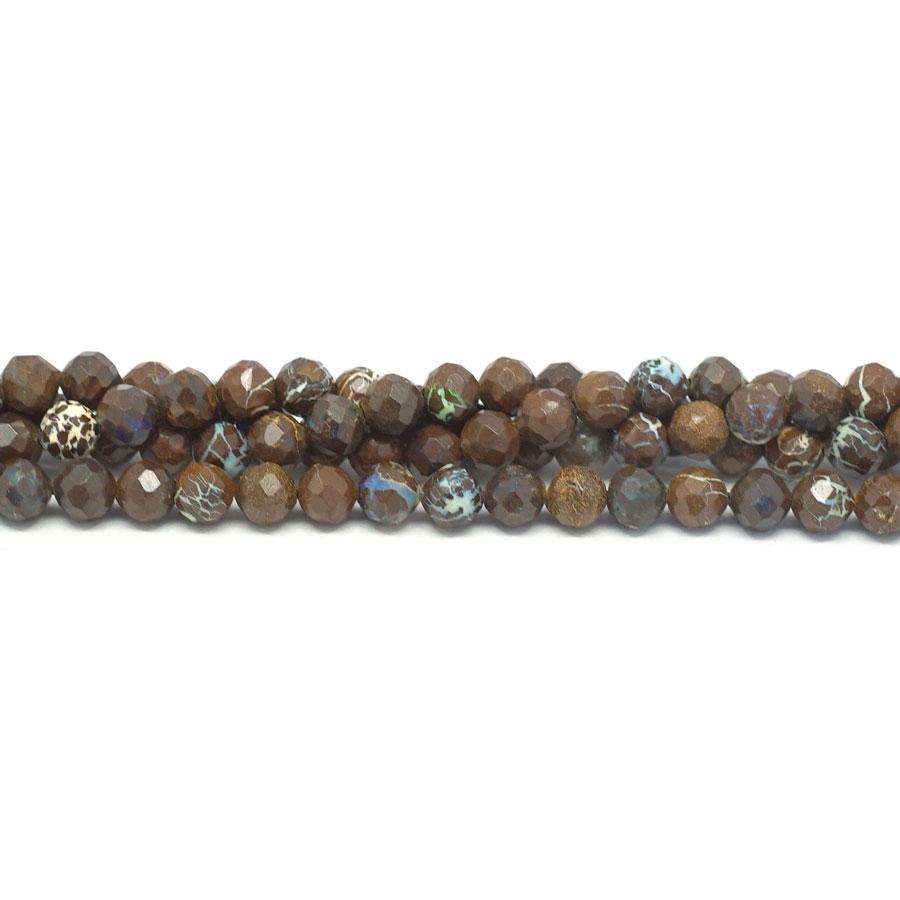 Australian Boulder Opal Faceted 5mm Round - Goody Beads