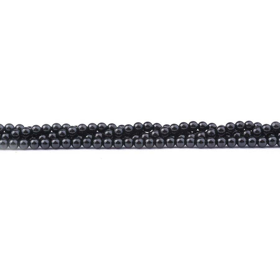 Black Spinel 3mm Natural Round - 15-16 Inch