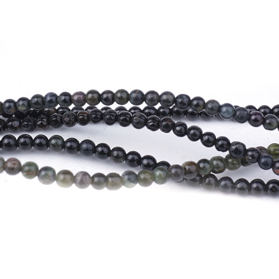 Black Tourmaline 3mm Round AA Grade - Limited Editions - Goody Beads