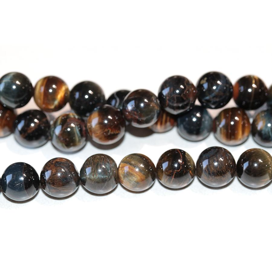 Blue & Yellow Tiger Eye 12mm Round 15-16 Inch