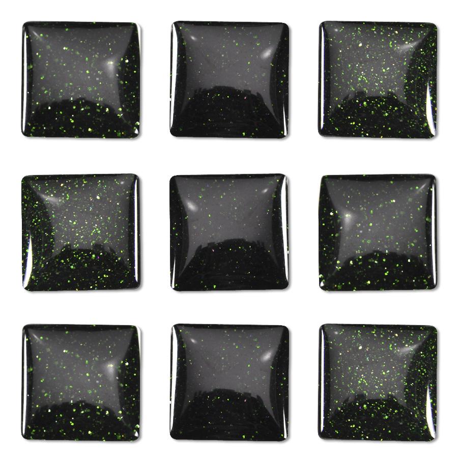Green Goldstone 25mm Square Cabochon - Goody Beads
