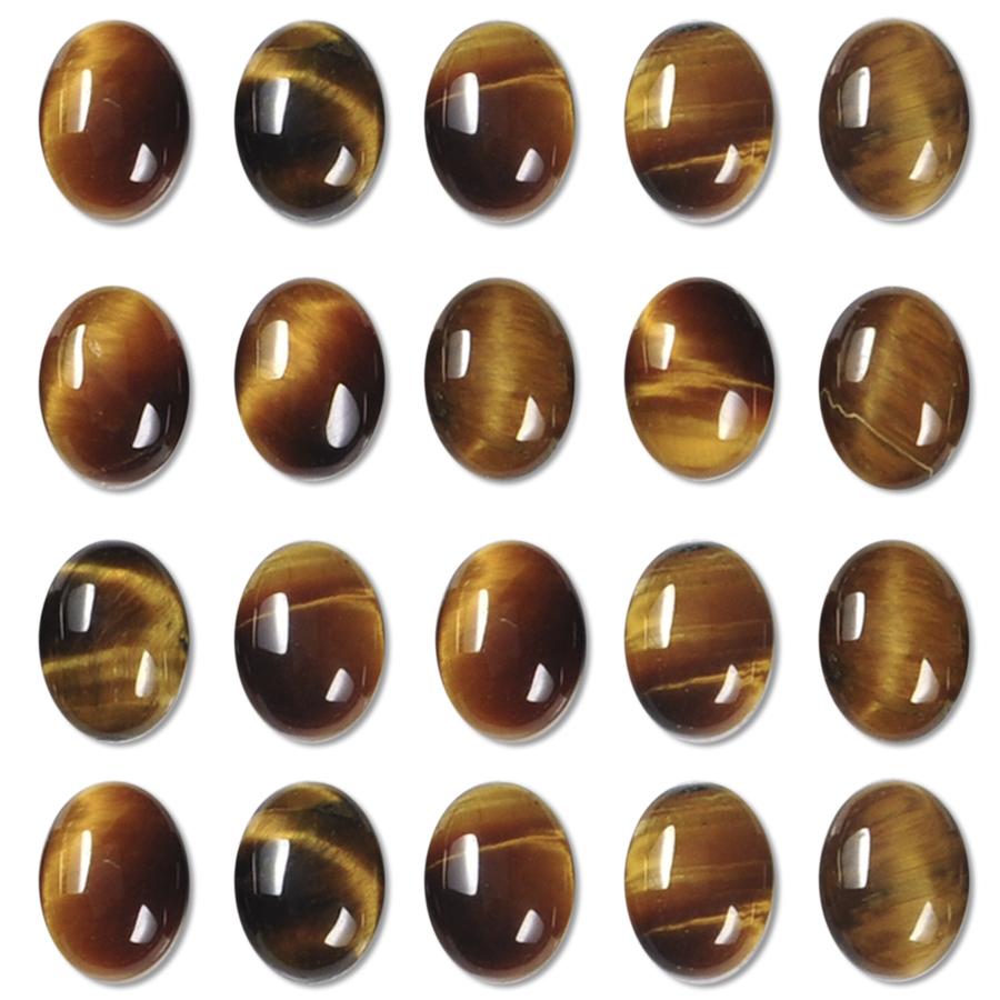 Tiger Eye 8x6mm Oval Cabochon - Goody Beads