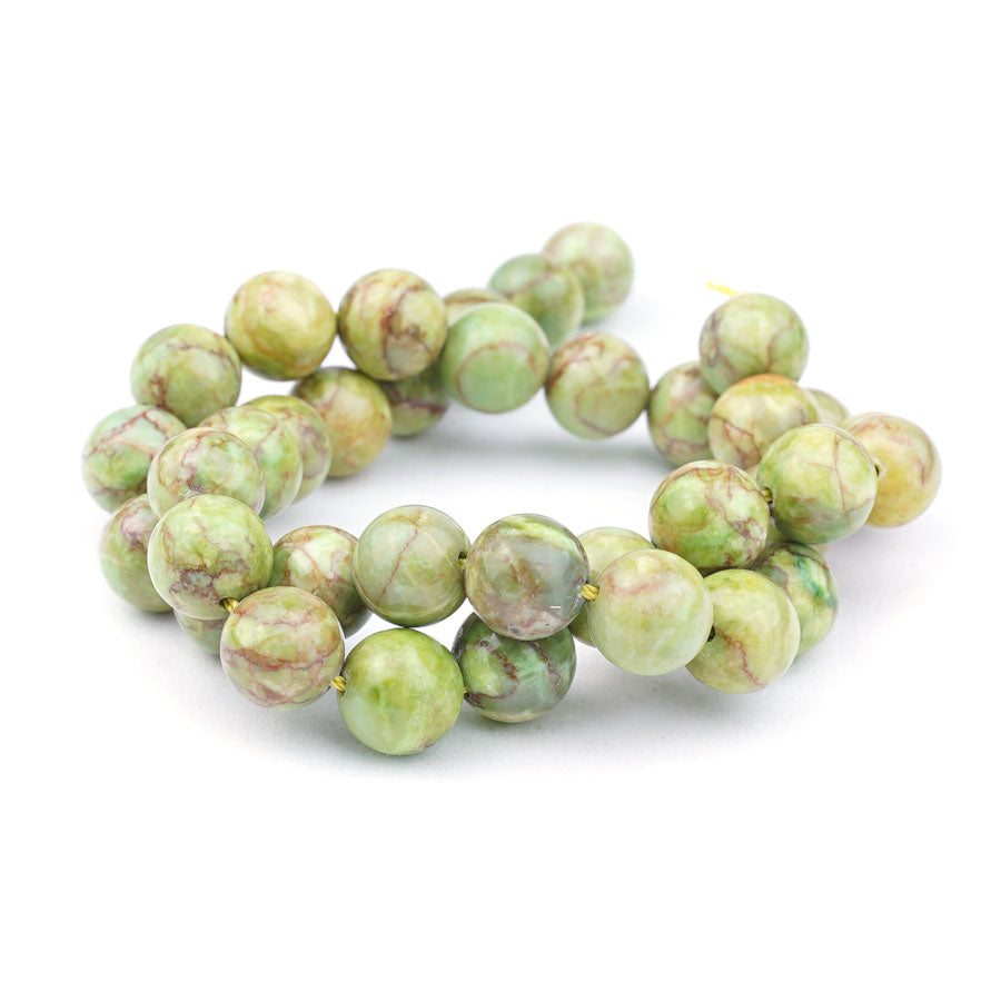 Calcite Crazy Lace 10mm Round Olive - Limited Editions - Goody Beads