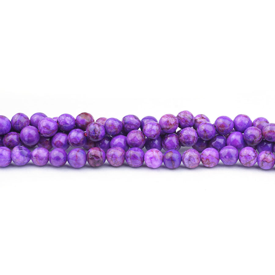 Calcite Crazy Lace 6mm Round Purple - Limited Editions - Goody Beads