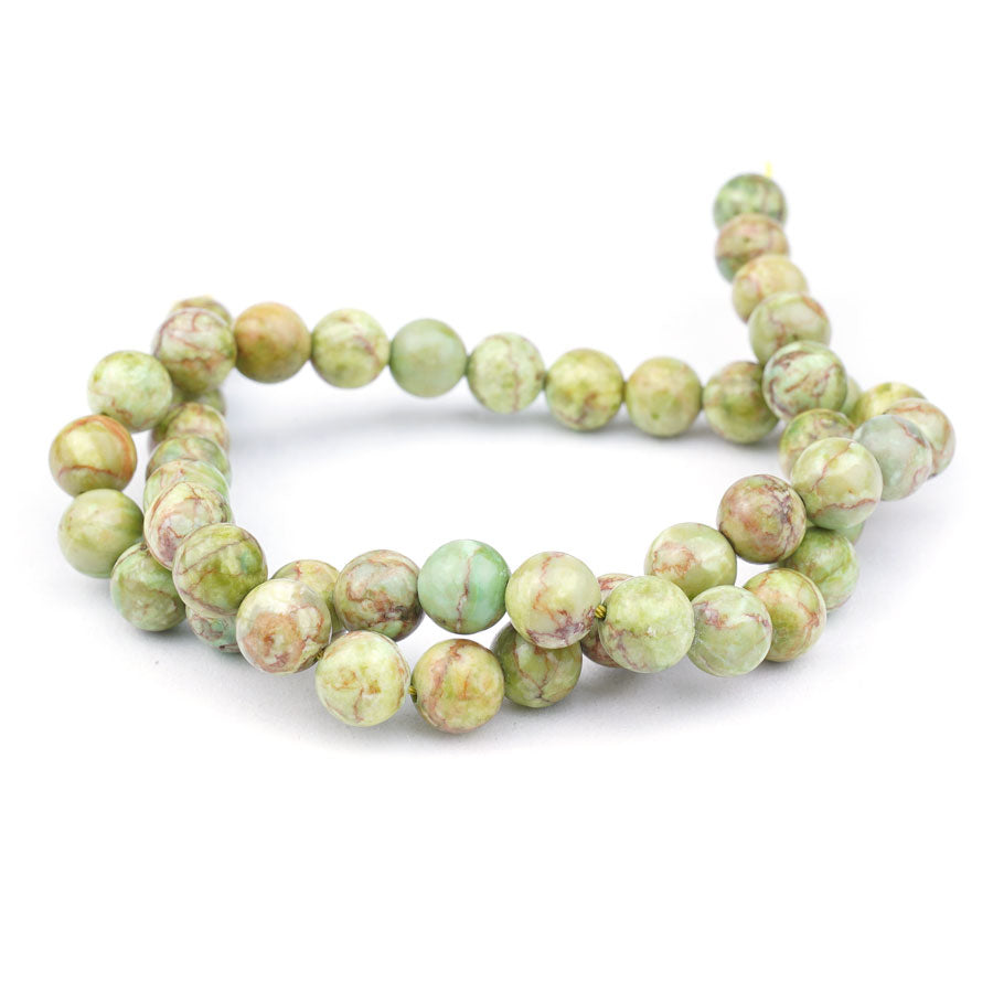 Calcite Crazy Lace 8mm Round Olive - Limited Editions - Goody Beads