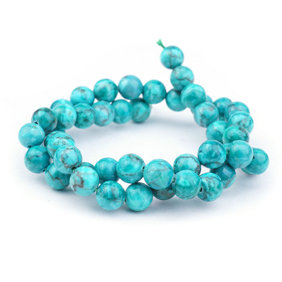 Calcite Crazy Lace 8m Round Turquoise Green - Limited Editions - Goody Beads