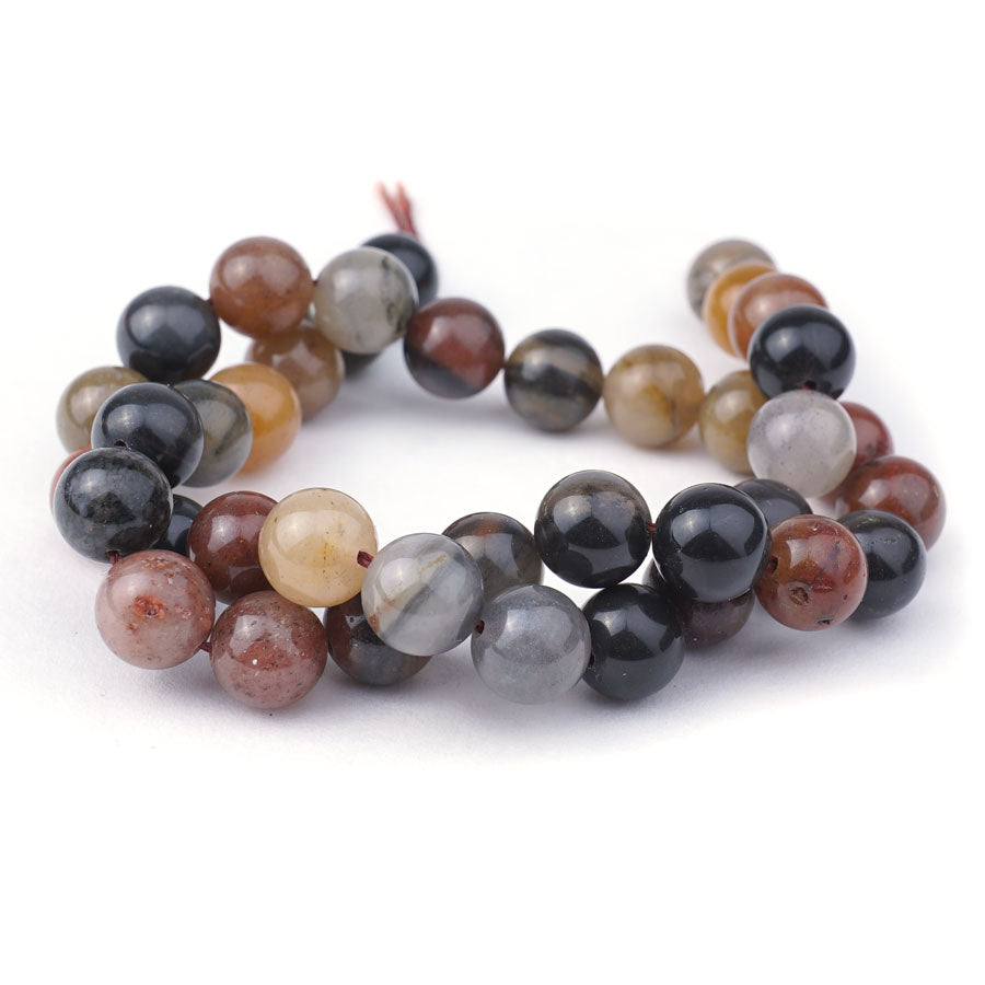 10mm Wood Chalcedony Natural Round - 15-16 Inch - Goody Beads