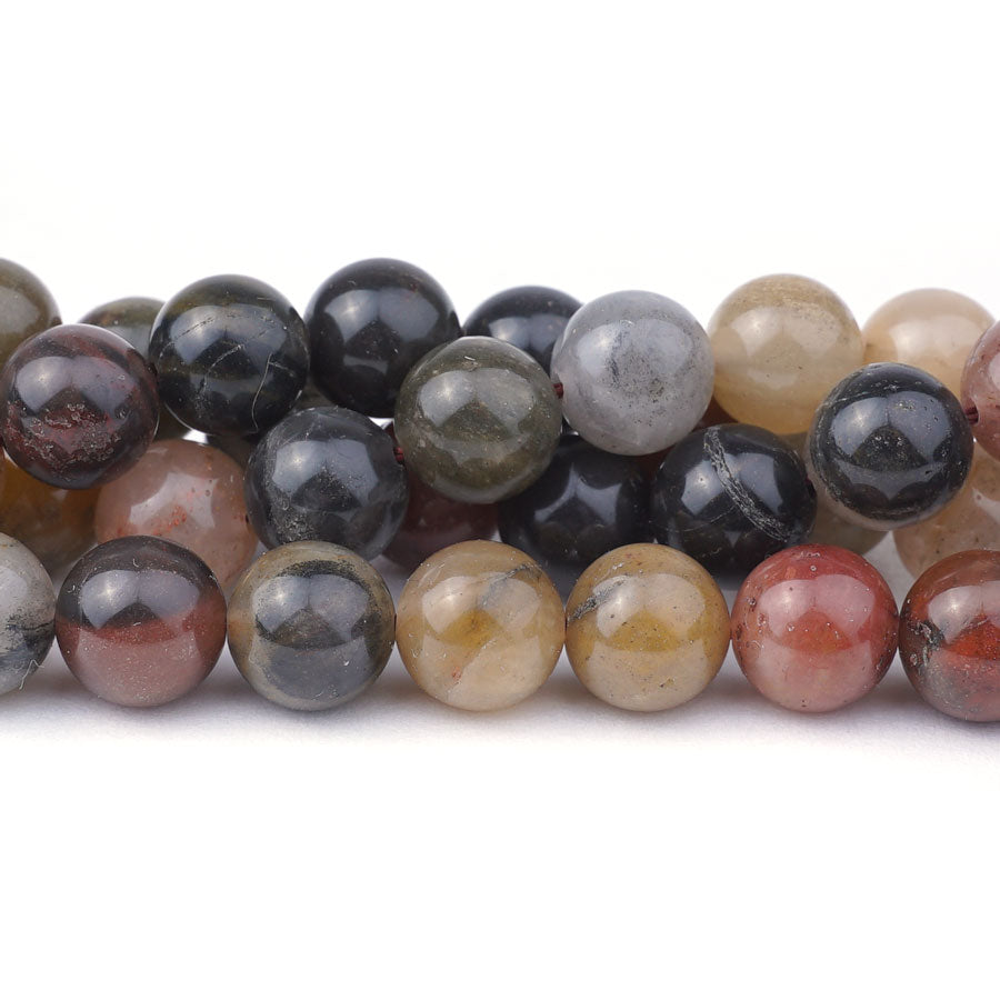 10mm Wood Chalcedony Natural Round - 15-16 Inch - Goody Beads