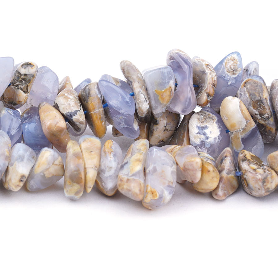 Blue (Marbled) Chalcedony 12-22mm Chips - Limited Editions - Goody Beads