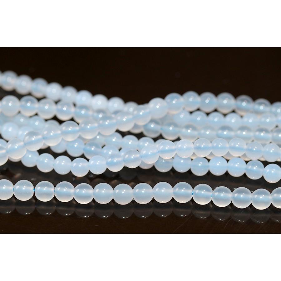 Blue Chalcedony (Turkey) 4mm Round 15-16 Inch