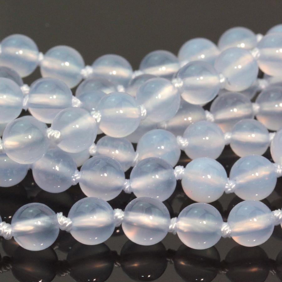 Blue Chalcedony 6mm Round 8-Inch