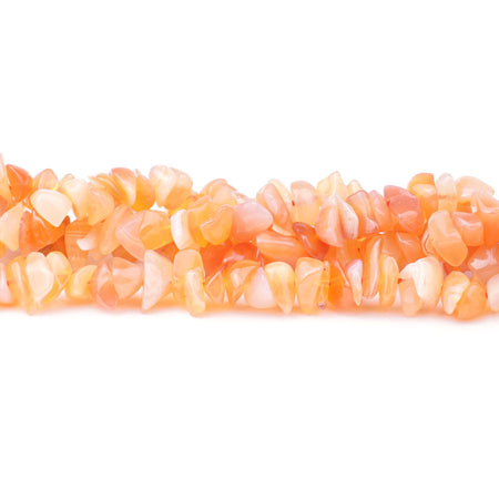 Orange Chalcedony Natural 8-13mm Chips - 15-16 Inch - Goody Beads