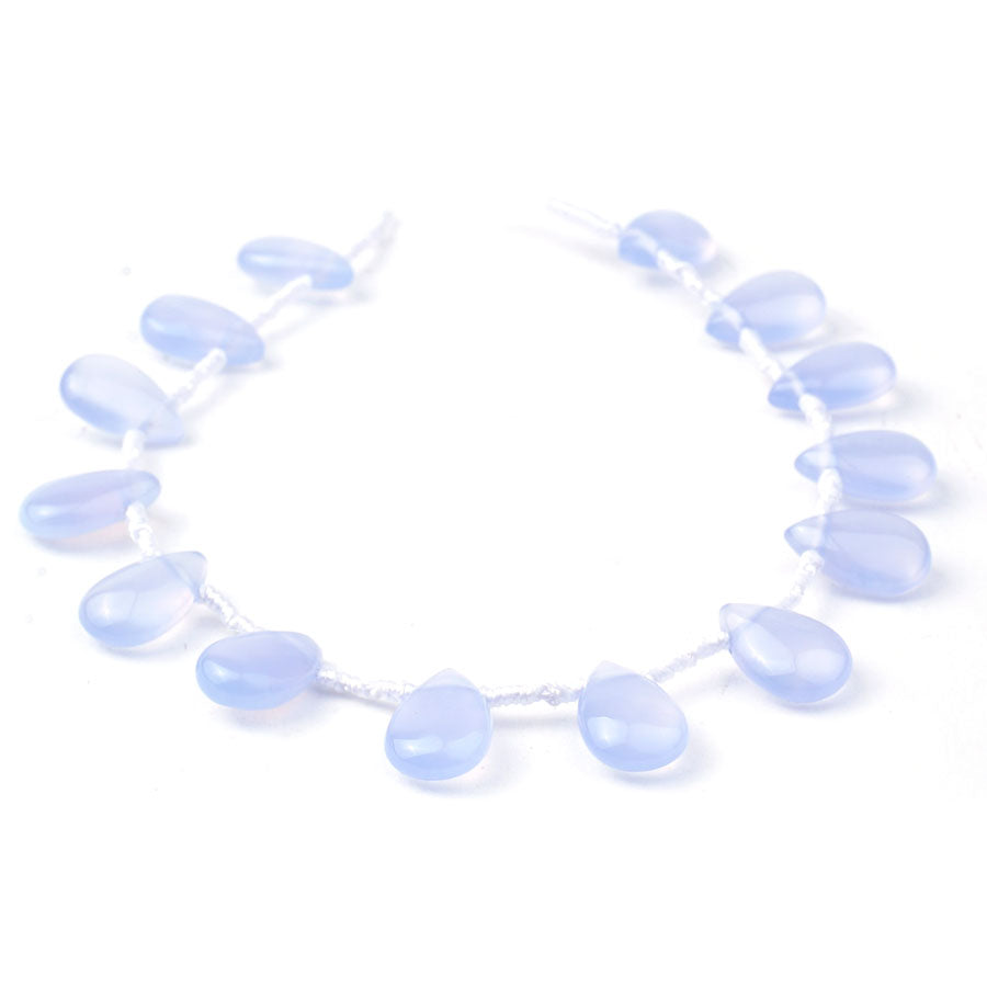 Blue Chalcedony 8x12mm Drop - Limited Editions - Goody Beads