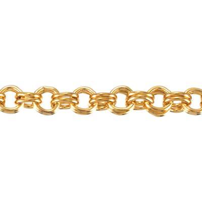3.4mm Gold Plated Double Cable Chain - Goody Beads
