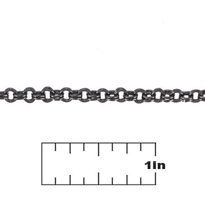 3.4mm Gunmetal Plated Double Cable Chain - Goody Beads