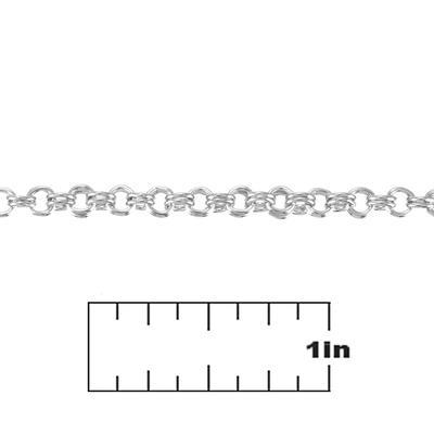 3.4mm Silver Plated Double Cable Chain - Goody Beads