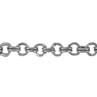 3.4mm Antique Silver Plated Double Cable Chain - Goody Beads
