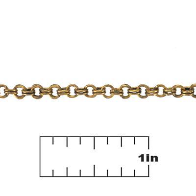 3.4mm Antique Gold Plated Double Cable Chain - Goody Beads