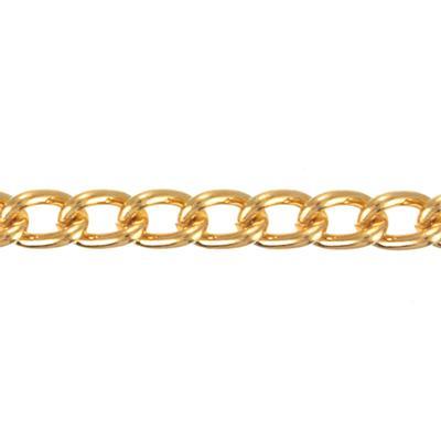 4mm Gold Plated Curb Chain - Goody Beads