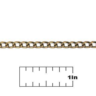 4mm Antique Gold Plated Curb Chain - Goody Beads