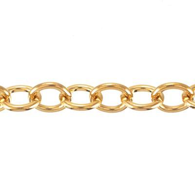 6mm Gold Plated Cable Chain - Goody Beads